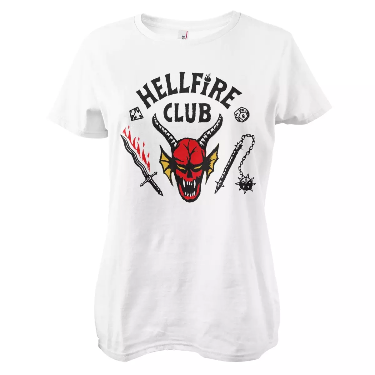 Koszulka Stranger Things Hellfire Club Girly wht