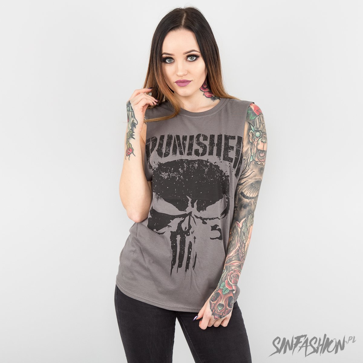 Tank Marvel Punisher Grey